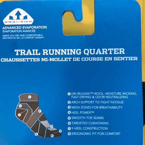 Columbia Women's Trail Running Quarter Socks - Picture 5 of 8